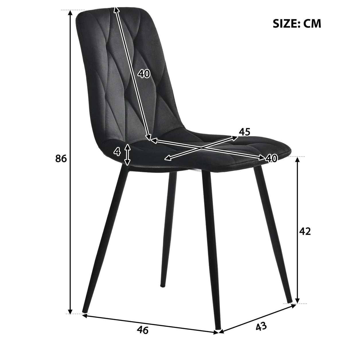 Dining Table and Chair Set 5-Piece Round Marble Table 4 Ergonomic Chairs Black Metal & Black Suede