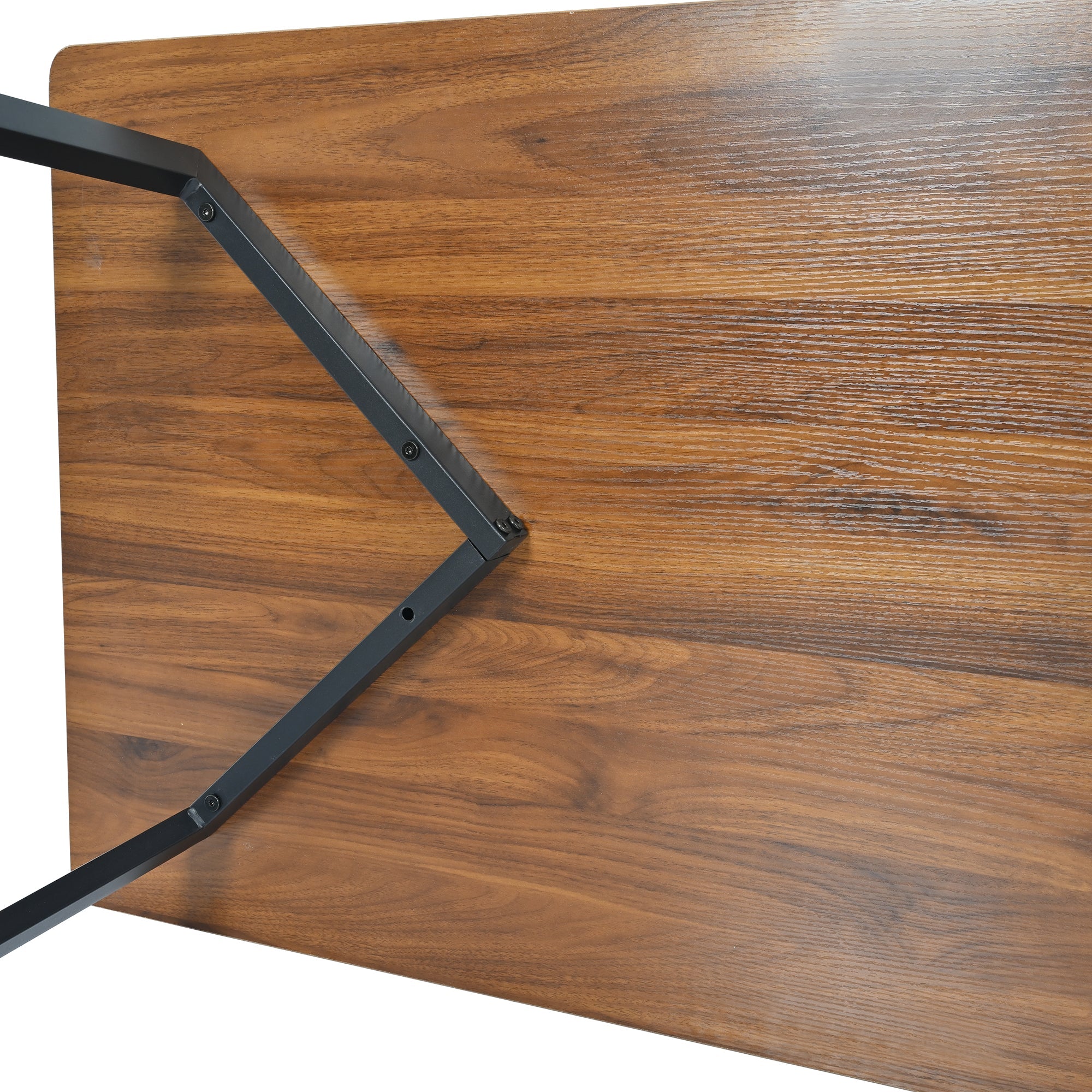 Dining Set 5-Piece Modern Kitchen Table 4 Chairs Black Metal Legs Walnut MDF Dark Grey Velvet