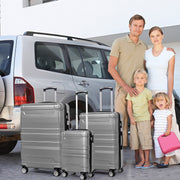 Hard-shell Carry-on Luggage 3-Piece Set, Expandable TSA Lock Universal Wheel