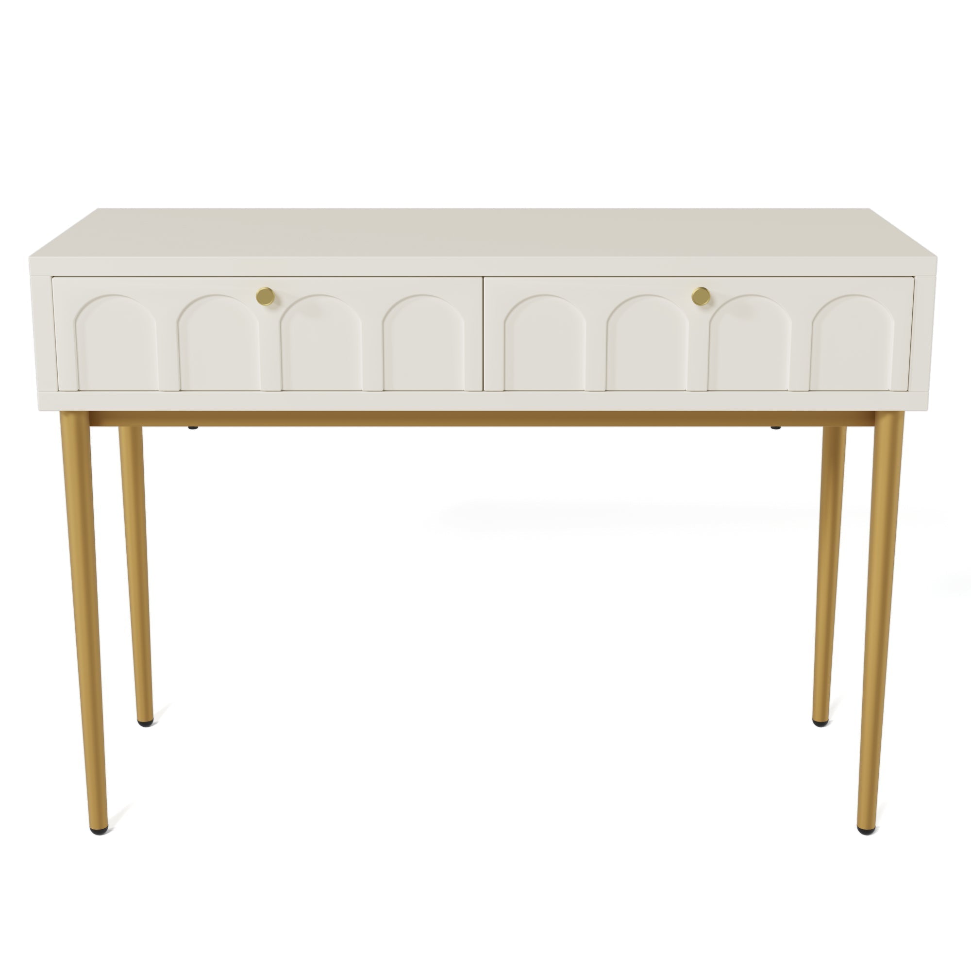 Dressing table 2 drawers 76.5cm height, chest of drawers cream-white