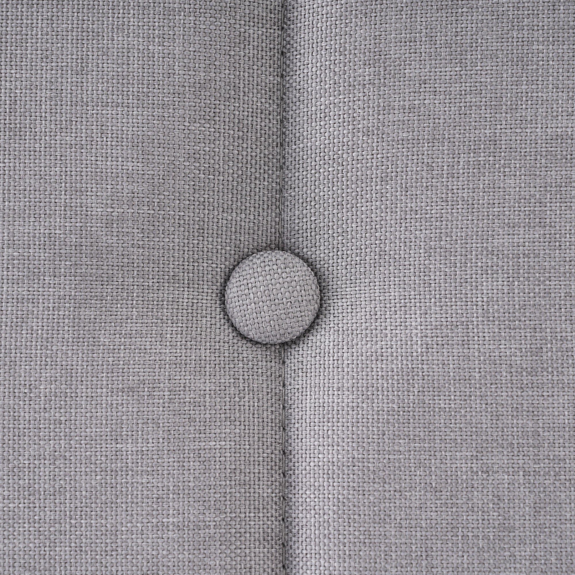 Upholstered Single Bed, 90x200cm USB-C Charging Slatted Base, Grey Linen