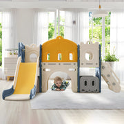 My Little Castle Slide Climbing Toy for Kids, 6 in 1 Playground with Basketball Hoop, HDPE