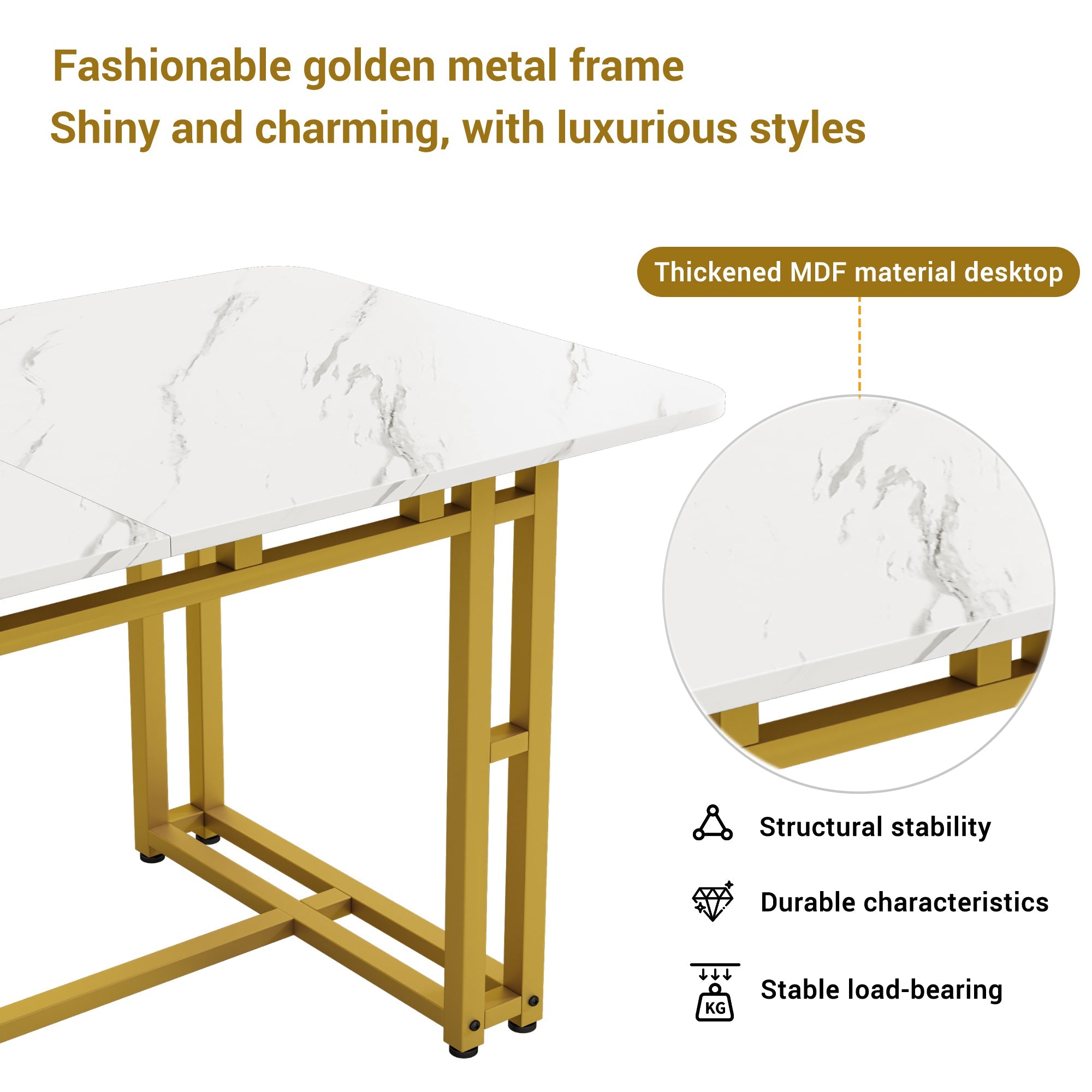 Dining Table Set 5-Piece 120x70cm Modern Golden Iron Leg Dark Grey Velvet
