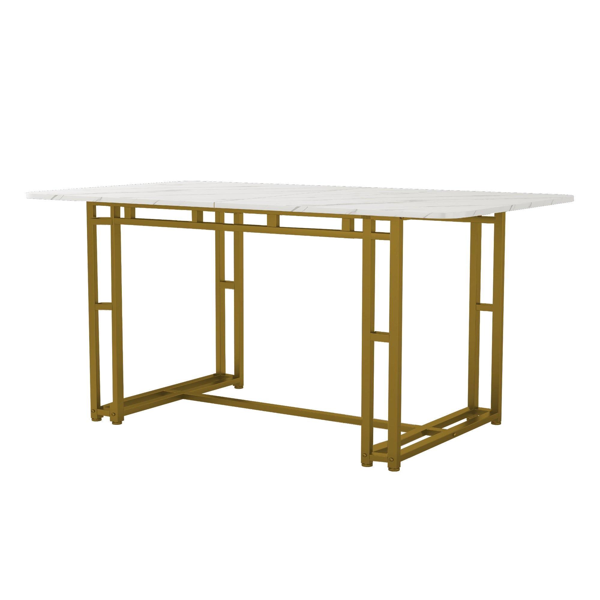 Dining Table Set 5-Piece 120x70cm Modern Golden Iron Leg Dark Grey Velvet