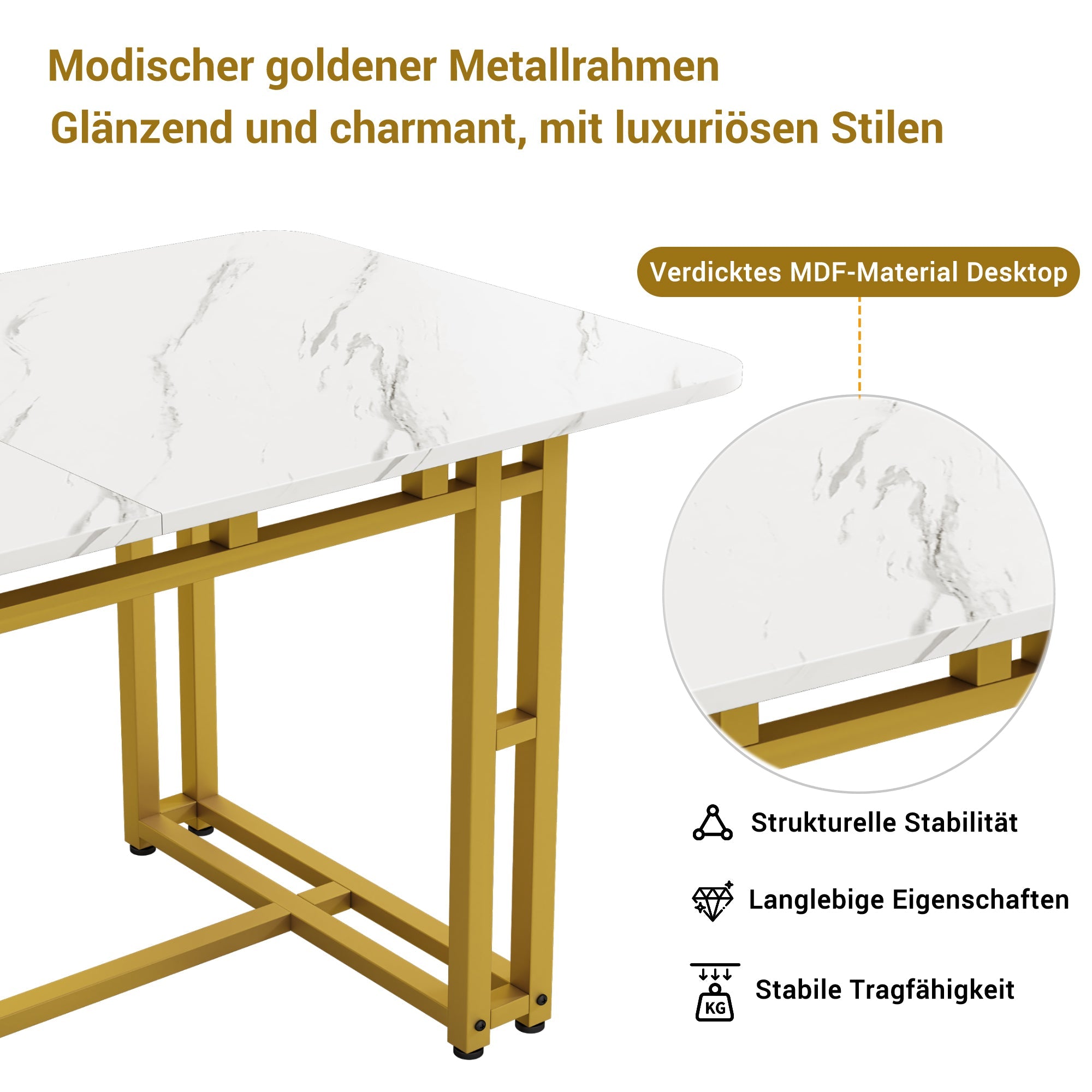 Dining Table Set 5-Piece 120x70cm Modern Golden Iron Leg Dark Grey Velvet