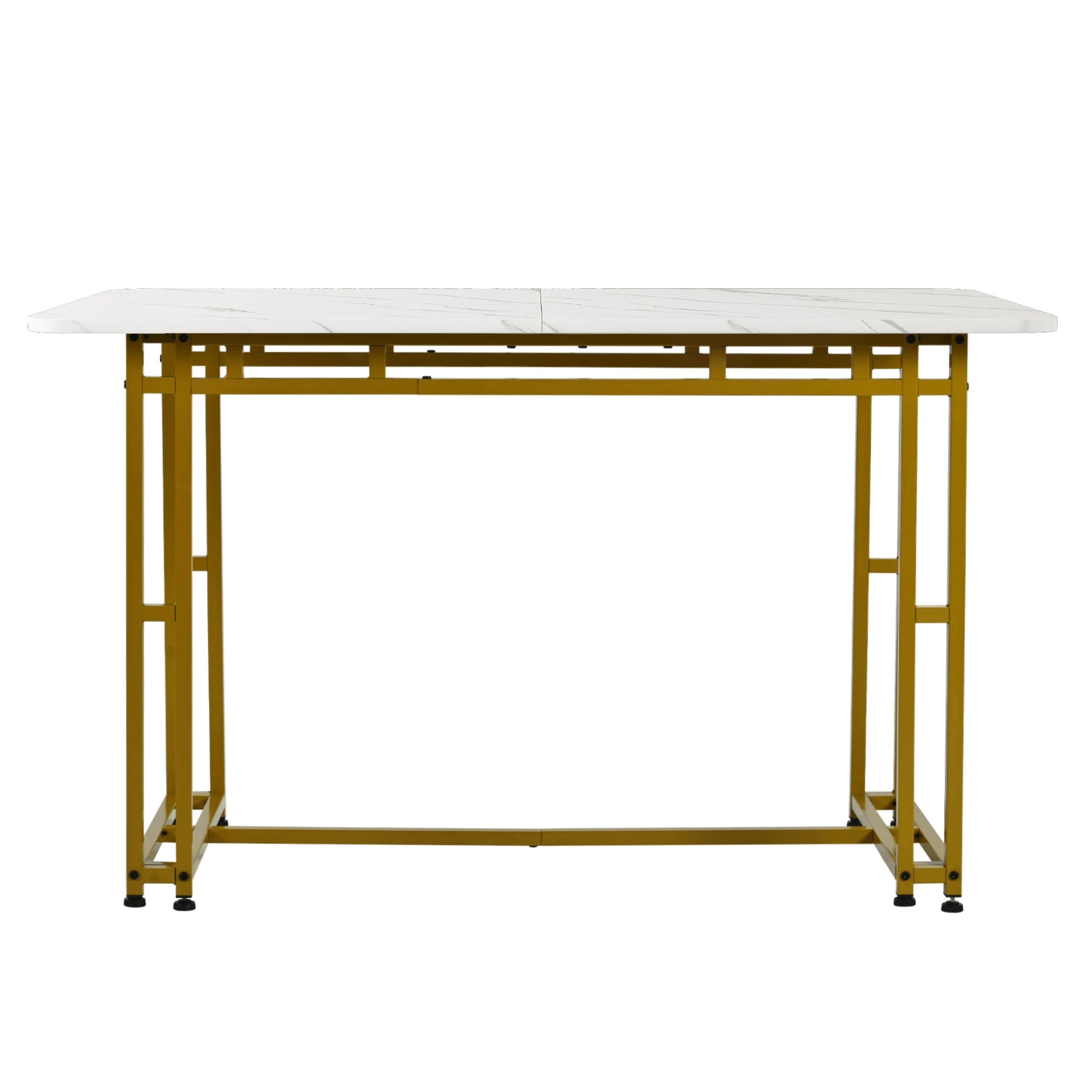 Dining Set 5-Piece 120x70cm Black Velvet Chairs, Golden Iron