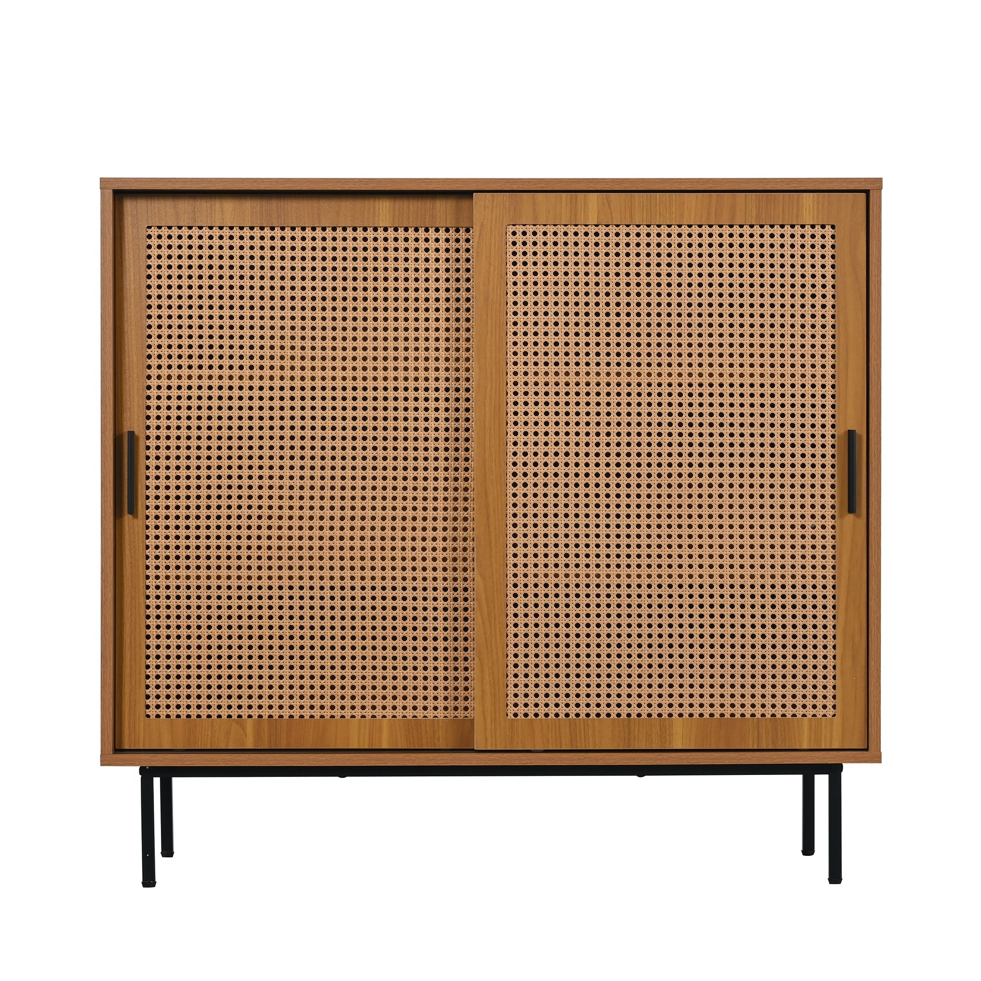 Sideboard kitchen cabinet, chest of drawers with 2 sliding doors and adjustable shelf