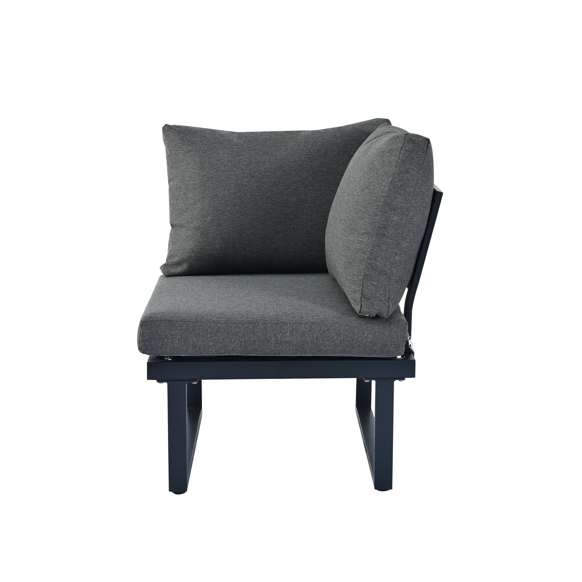 N634P240738S Patio Furniture Set with 7 Pieces and Cushions, Grey Rattan