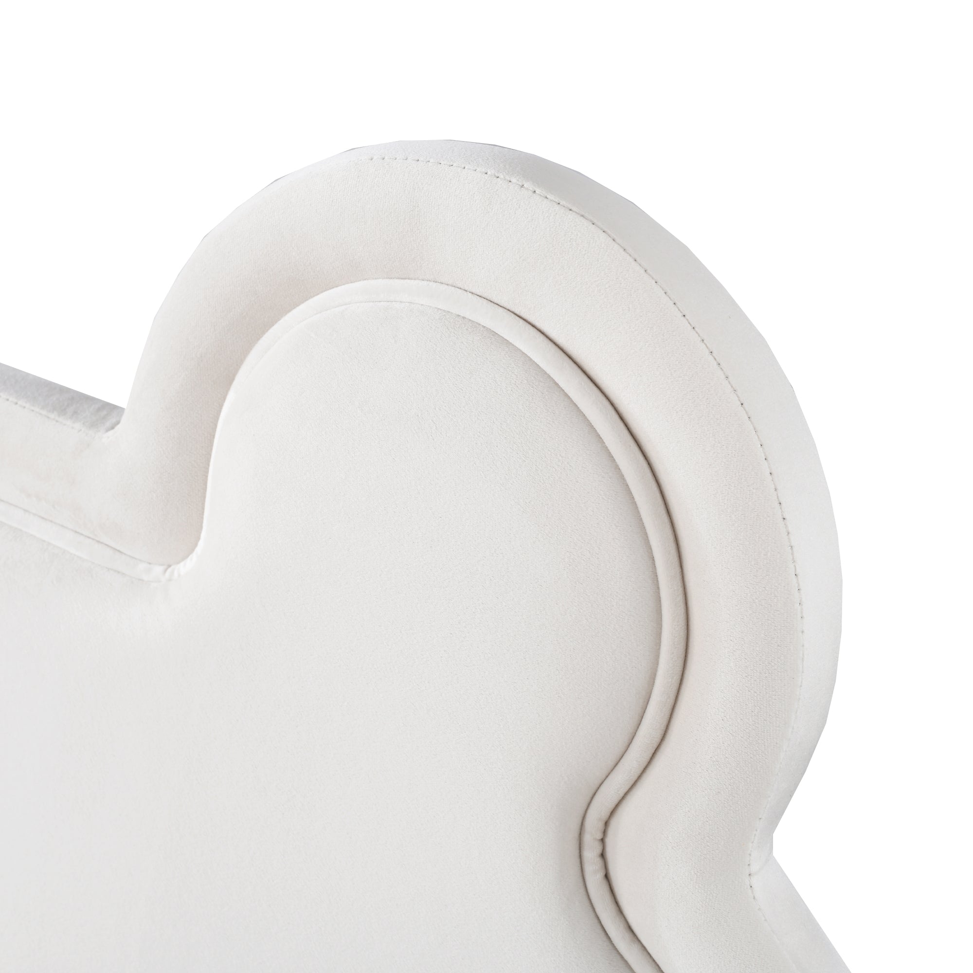 Upholstered Children's Bear Bed with Velvet Fabric and Slatted Frame, 140x200cm, White