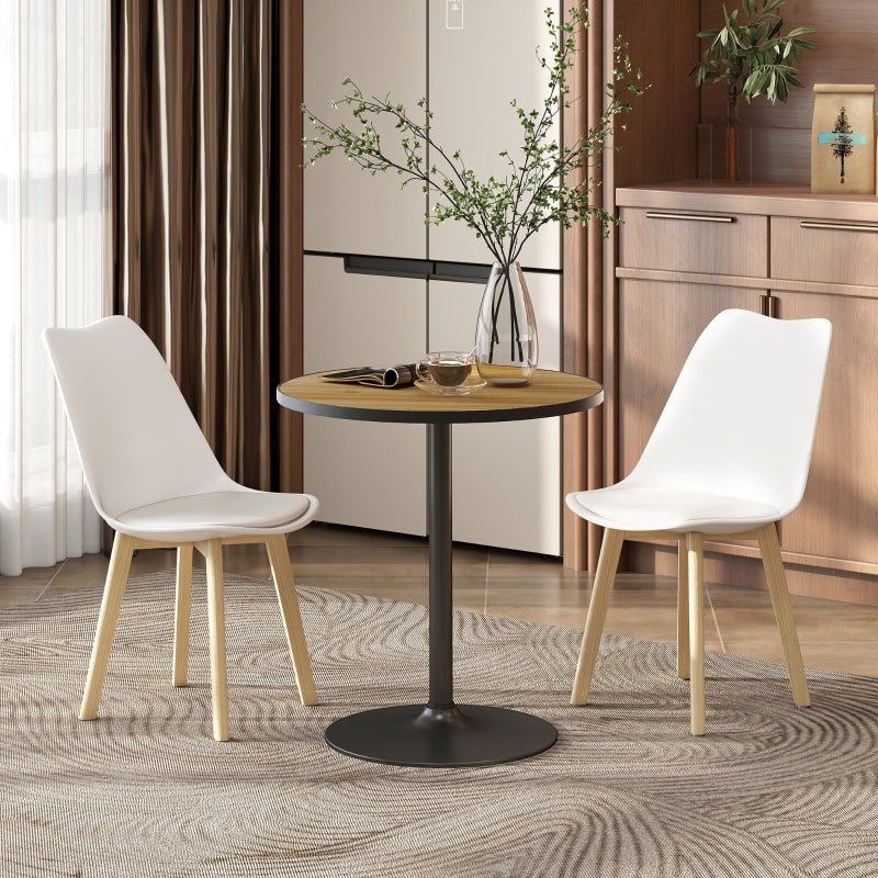 Dining Table, Round Modern Ø70 cm 4-Person, Oak