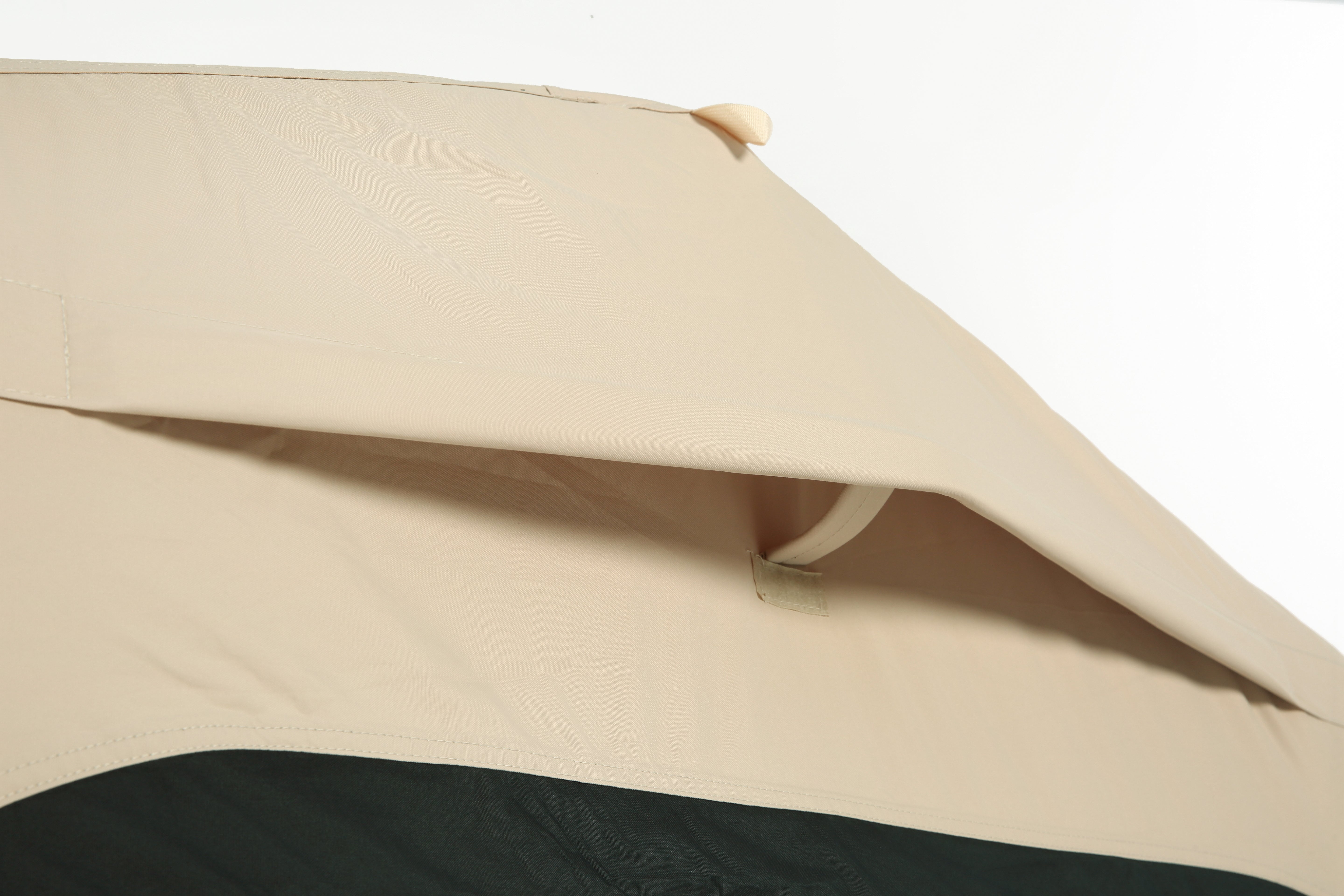 Inflatable Camping Tent with Hand Pump, Roof Tent - Beige + Black