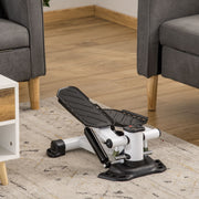 Mini-Stepper kompaktes Fitnessgerät, LCD-Bildschirm, Metall-ABS, Weiß-Schwarz