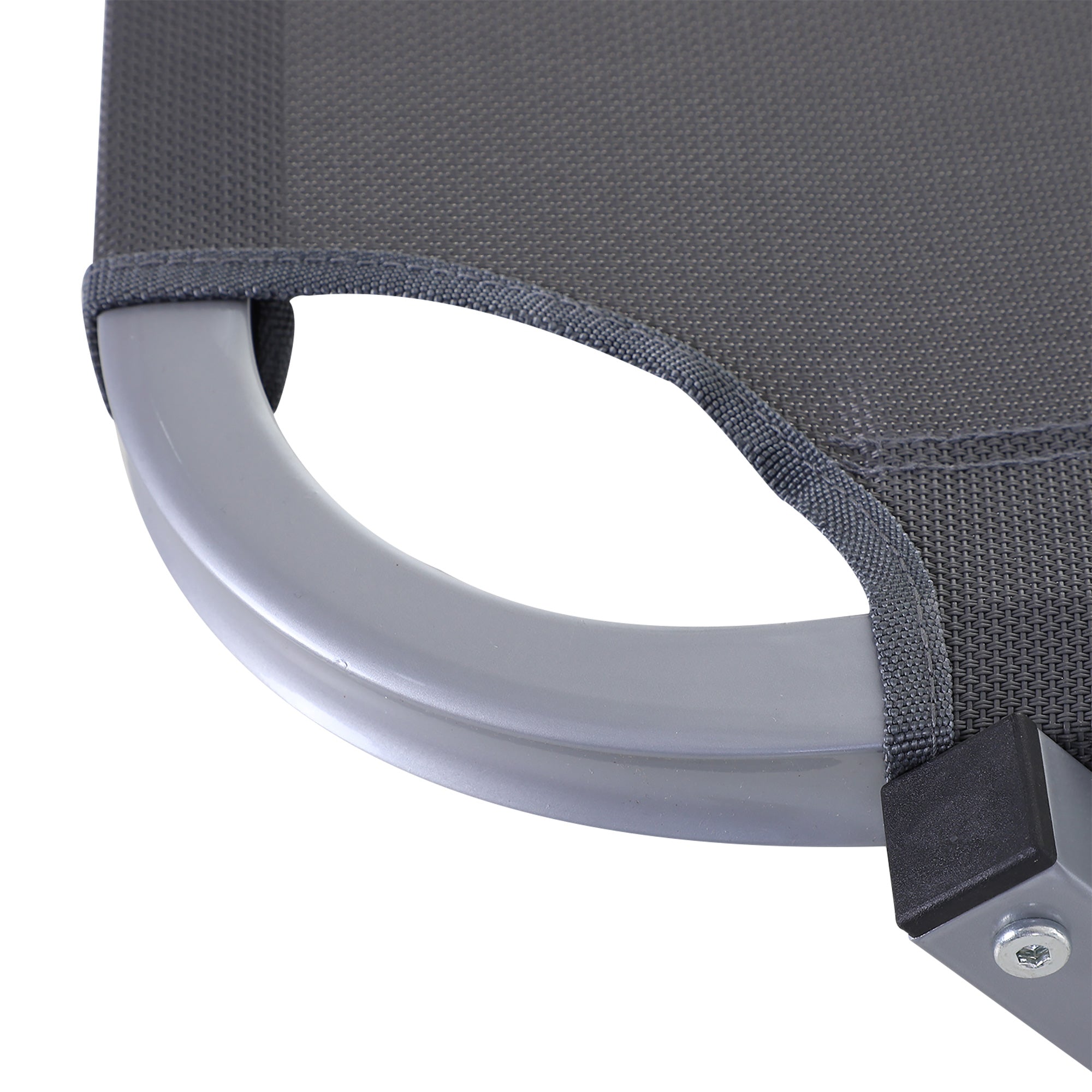 Sun Lounger Recliner w/ 5-Position Adjustable Backrest, Aluminum LIGHT GREY