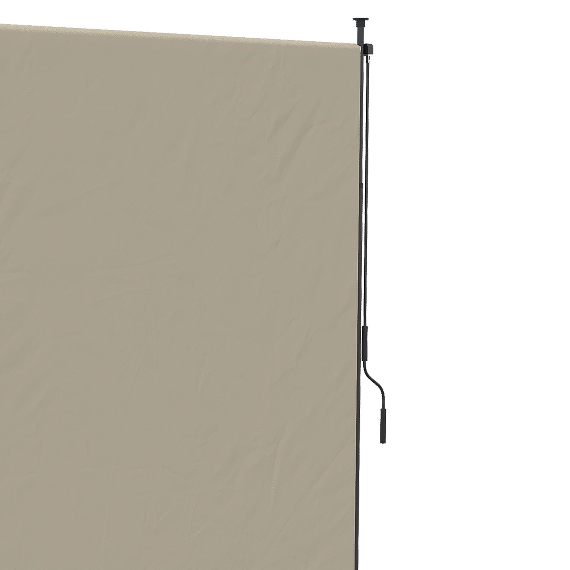 Vertical Awning 200 x 292 cm Retractable Sunshade Windbreak, Aluminum Sand