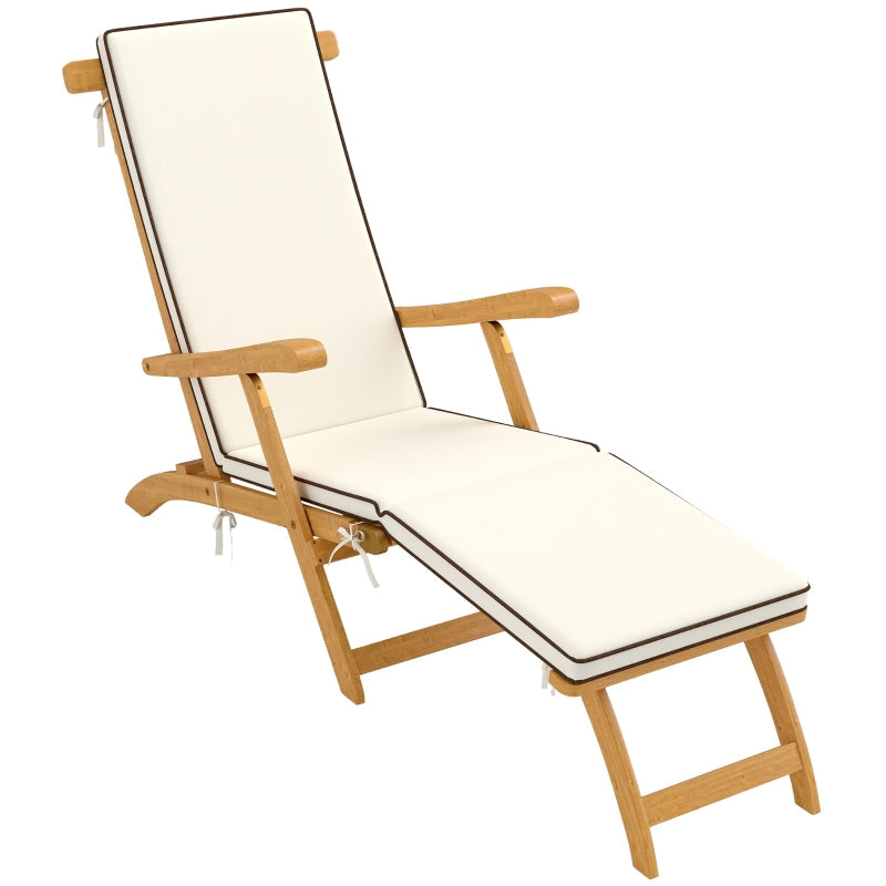 Sun Lounger Folding Garden Lounger with Footrest