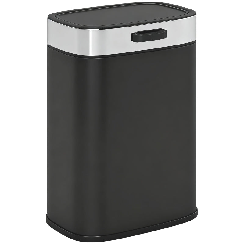 Kitchen Waste Bin Stay-Open Lid Inner Bucket - Black