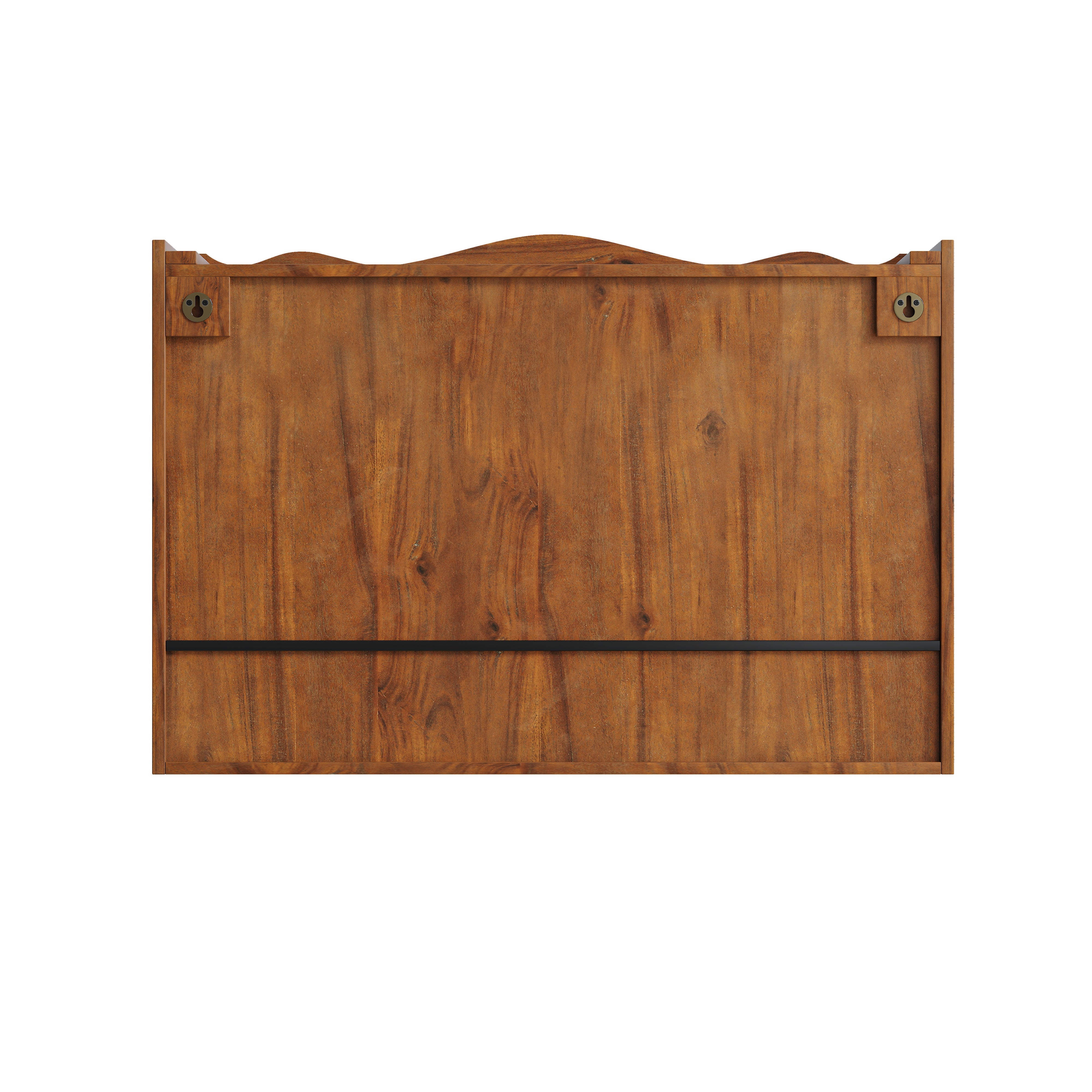 Retro Sliding Cabinet 90CM 2 Door 3-Layer Storage for Bathroom Kitchen Dining, Brown