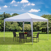 3 x 3M Garten Pop Up Pavillon mit Tragetasche, höhenverstellbares Vordach, Weiß