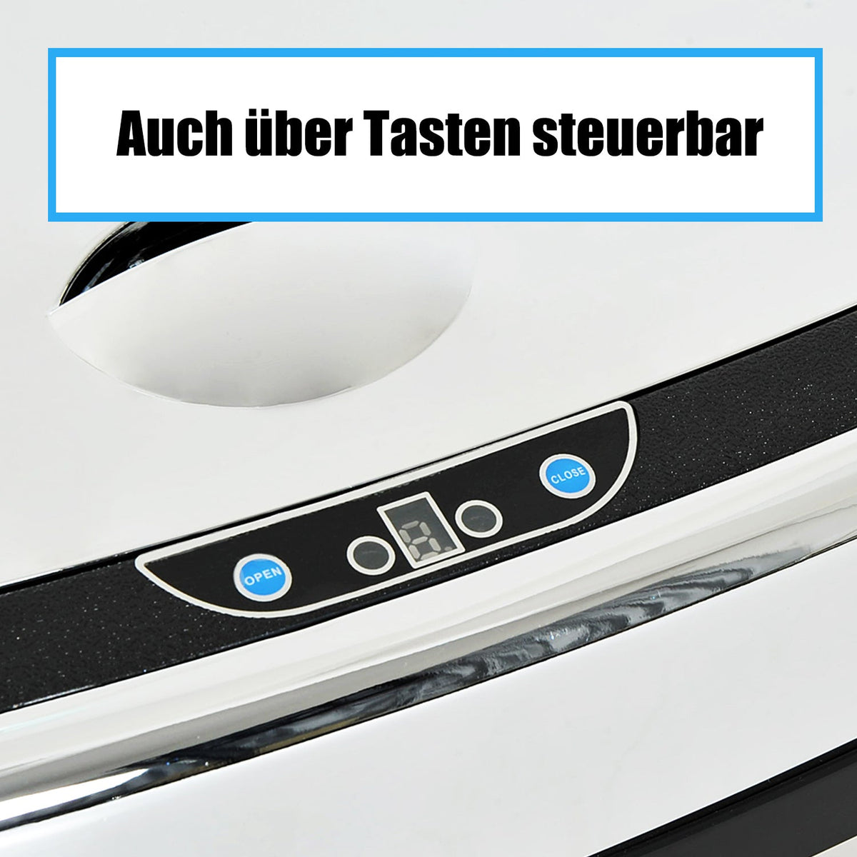 Automatic Trash Can Sensor Kitchen 68L, Stainless Steel Silver