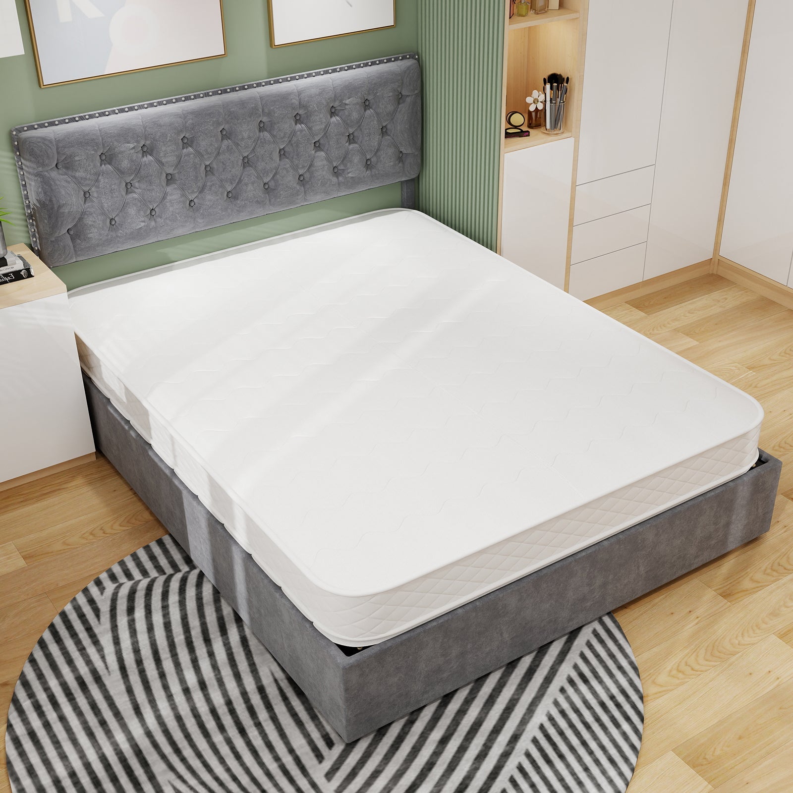 Mattress 3D Breathable Independently Wrapped Dual Support 160x200cm - White