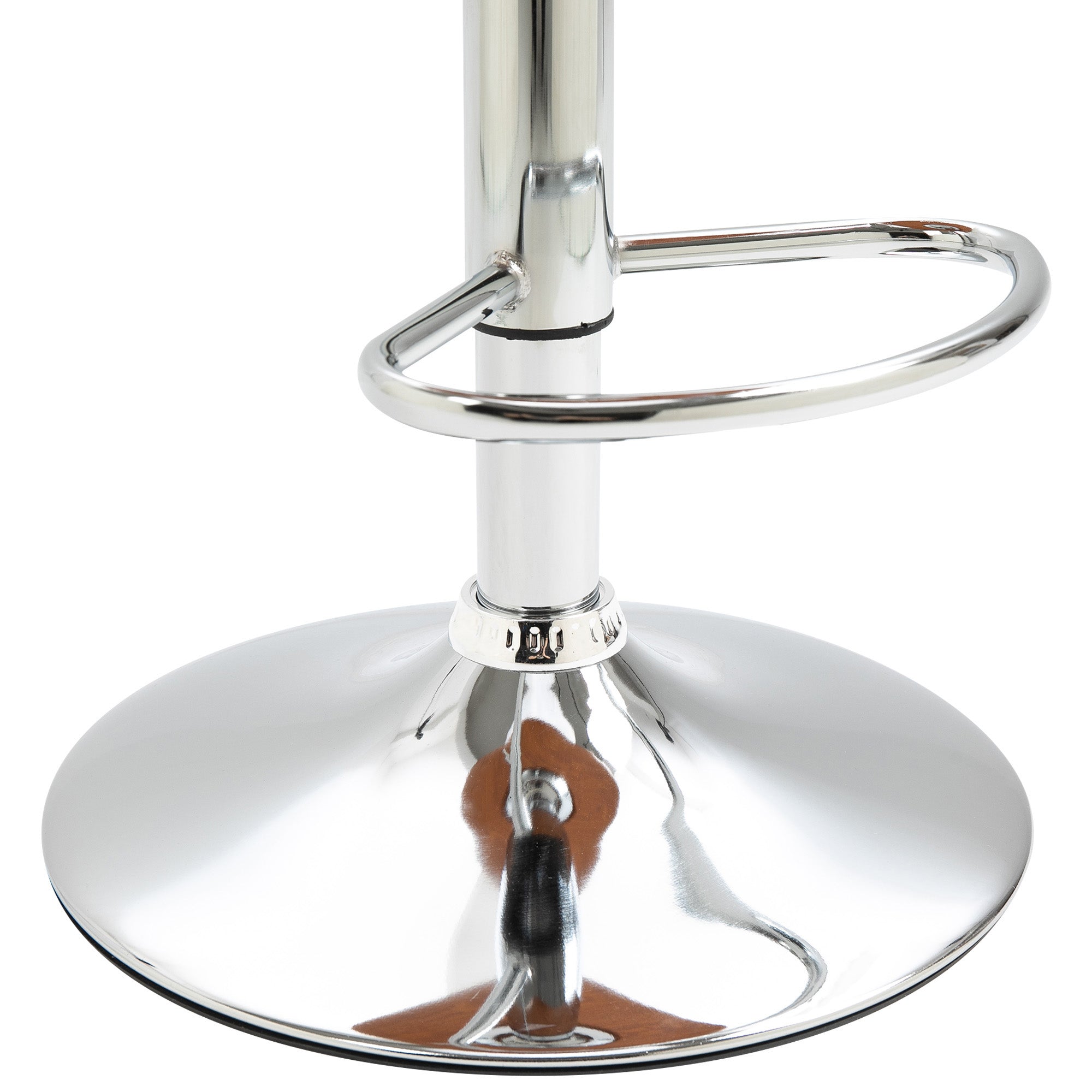 Kitchen Bar Stool Set of 2, Height-Adjustable Swivel with Footrest & Backrest, Faux Leather Black