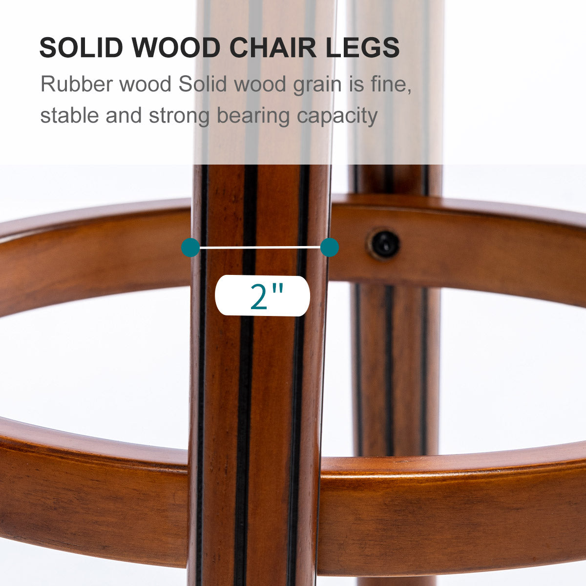 Bar Stools 360° Swivel with Backs Counter/Bar Height - Cow Top Leather & Wood