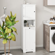 Laundry Sorter Cabinet, One-Compartment Tilt-Out Door, White