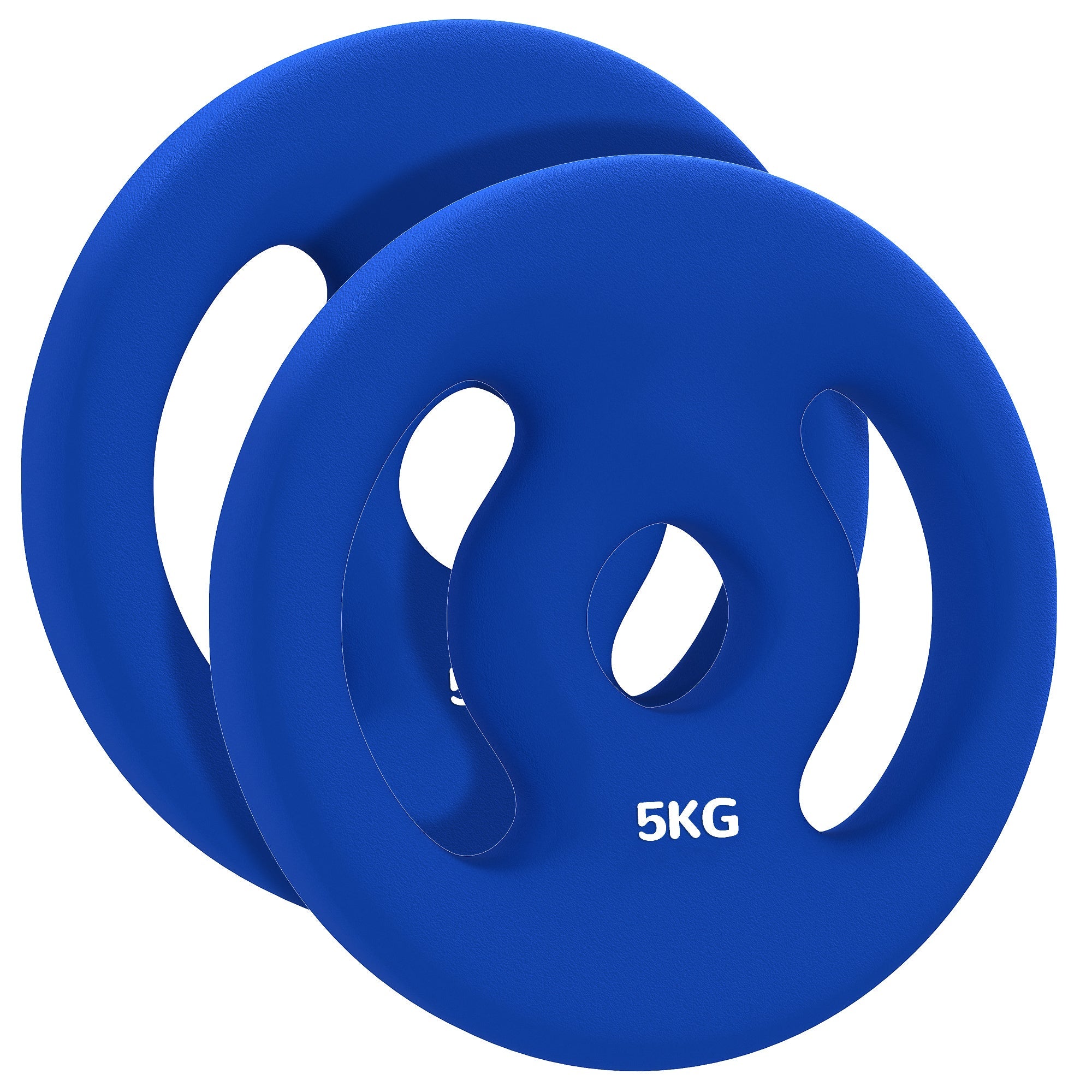 Dumbbell Weight Plates 2x5kg for 2.5cm Barbell, Blue