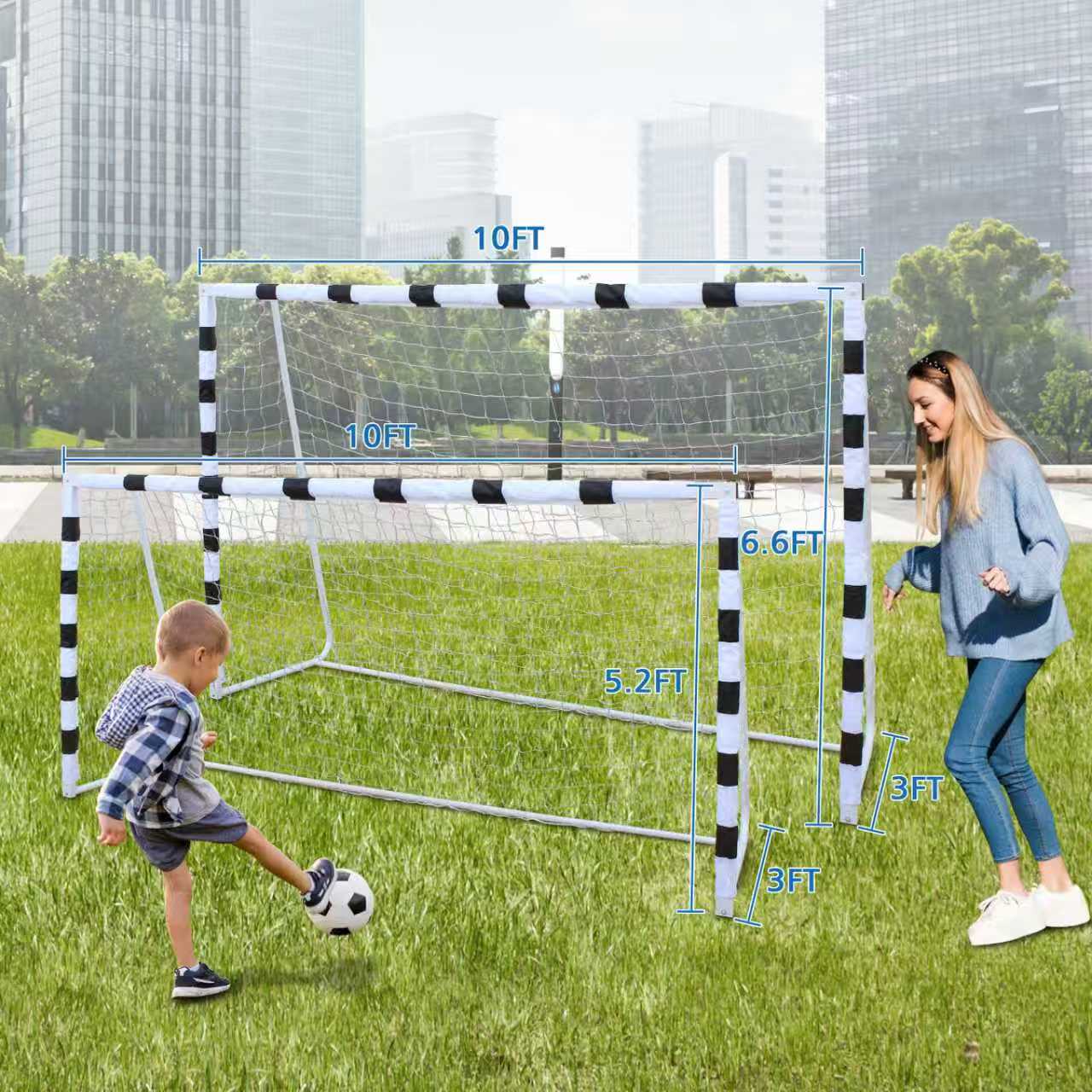 Kids Soccer Goal, Portable Backyard Net 305x201cm
