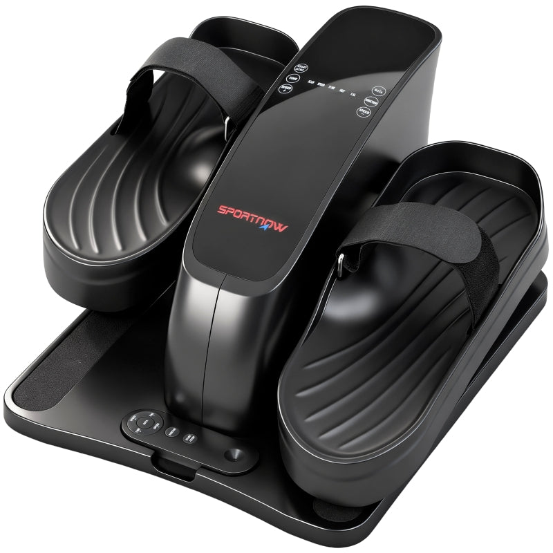 Mini Pedal Trainer 12 Speed LED Display Remote Control Portable - Black