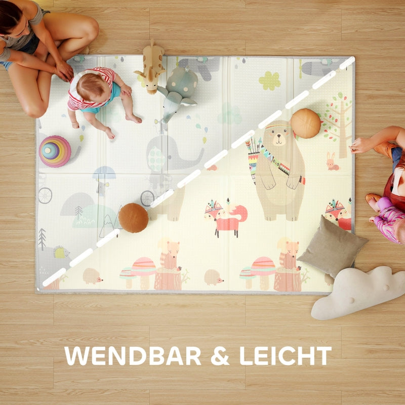 Baby Play Mat, Animal Pattern 1.5cm Thick Non-Slip Foam