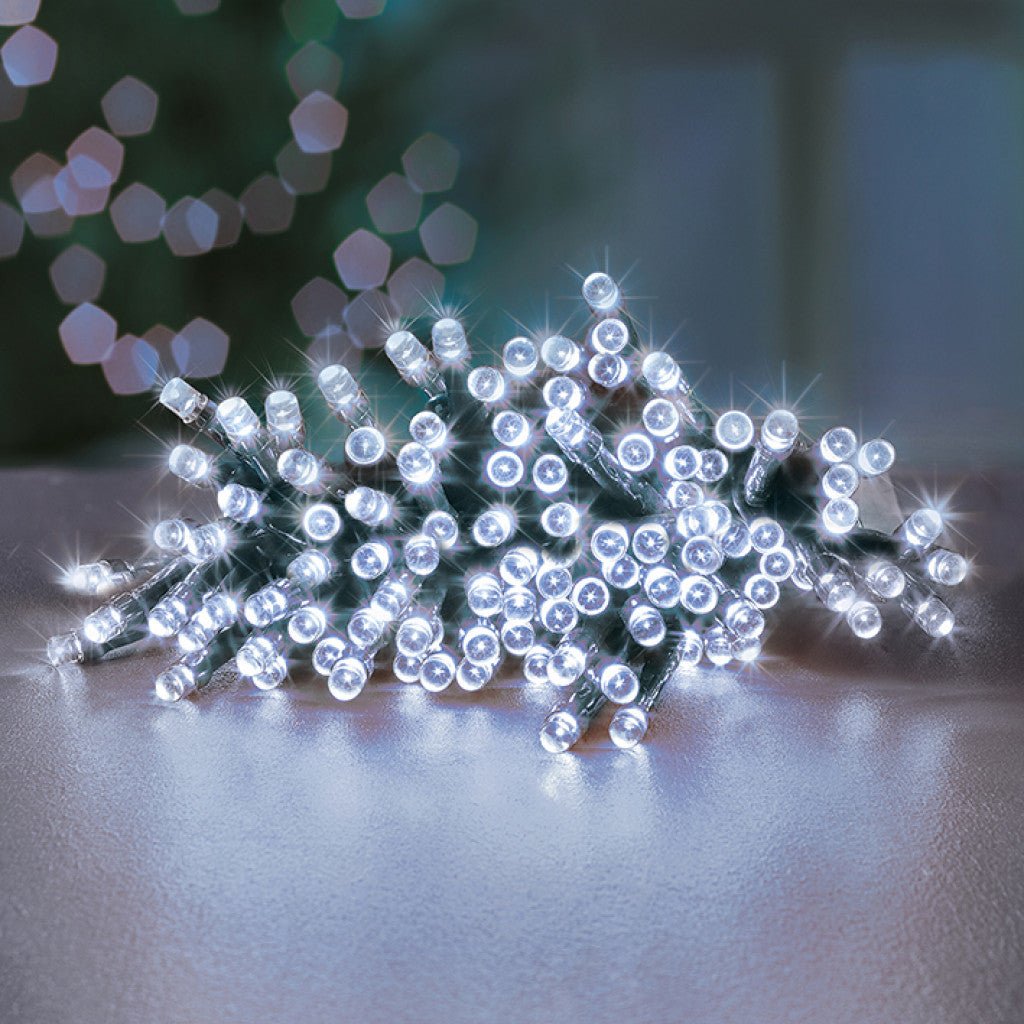 24 Multi Action Battery Operated LED Lights with Timer - White - Rathwood Store