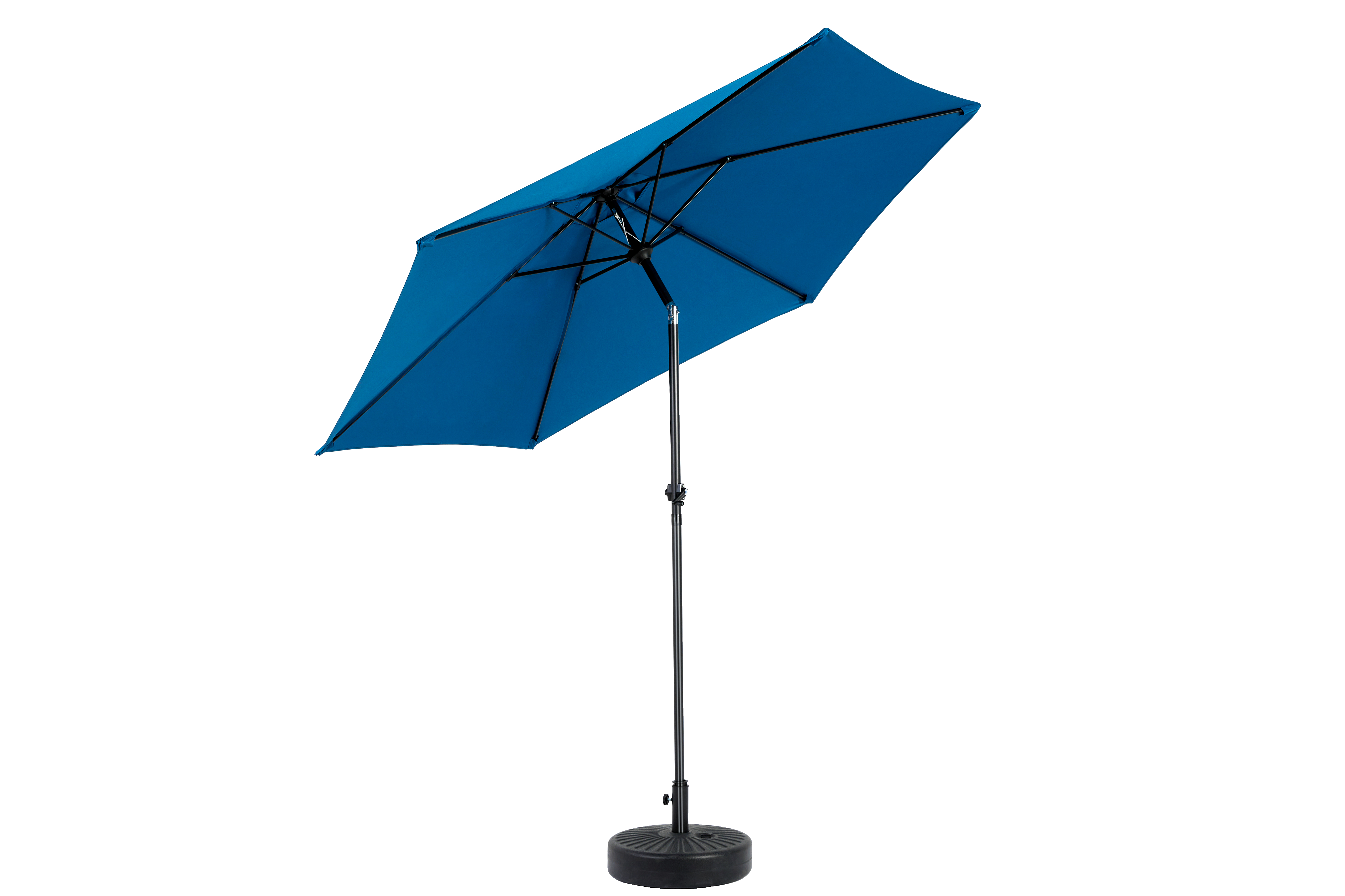 Outdoor Umbrella 9 Ft Double Sided Rectangular with Crank, Blue