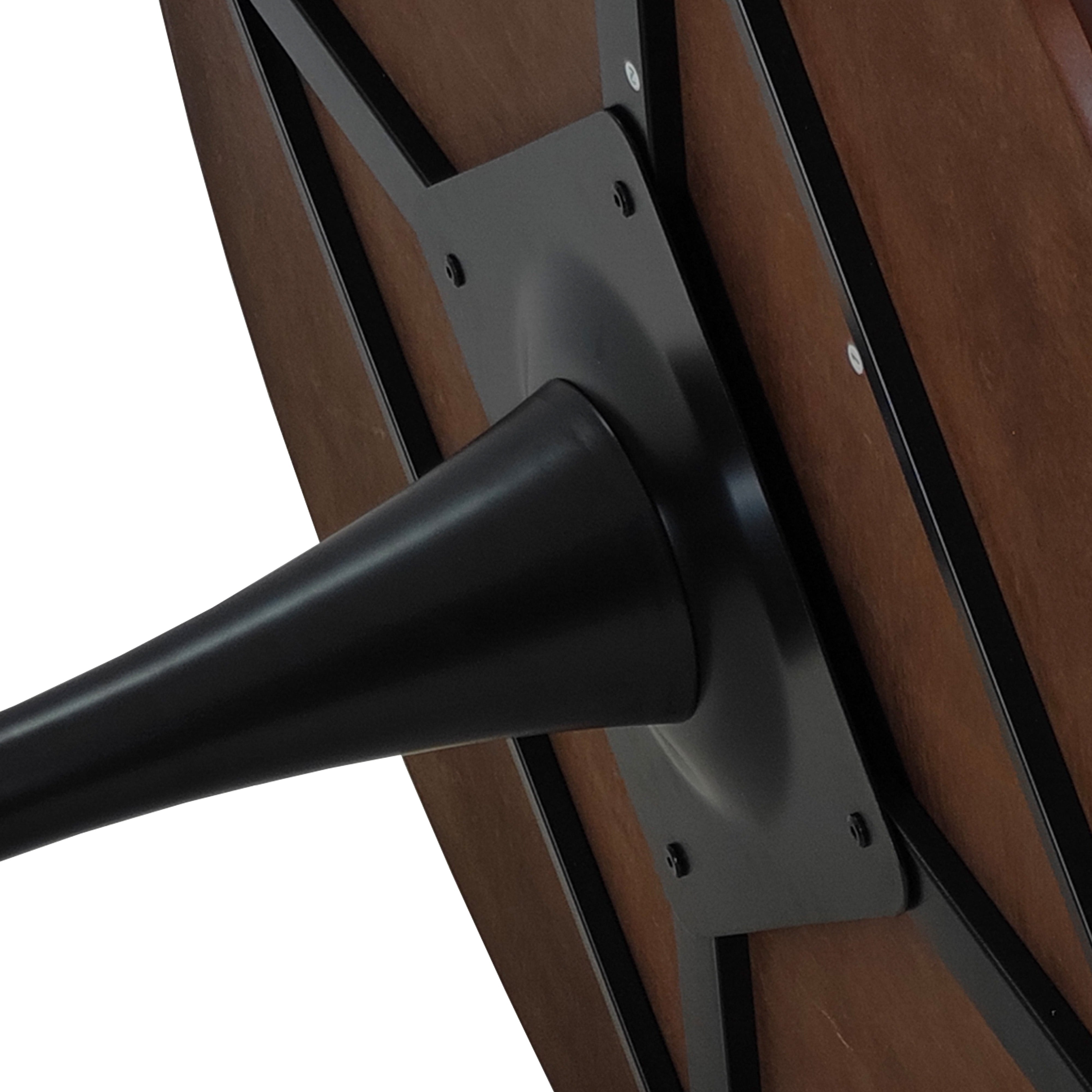 Dining Table Set, 4-person Tulip Table with Chairs, Brown & Gray