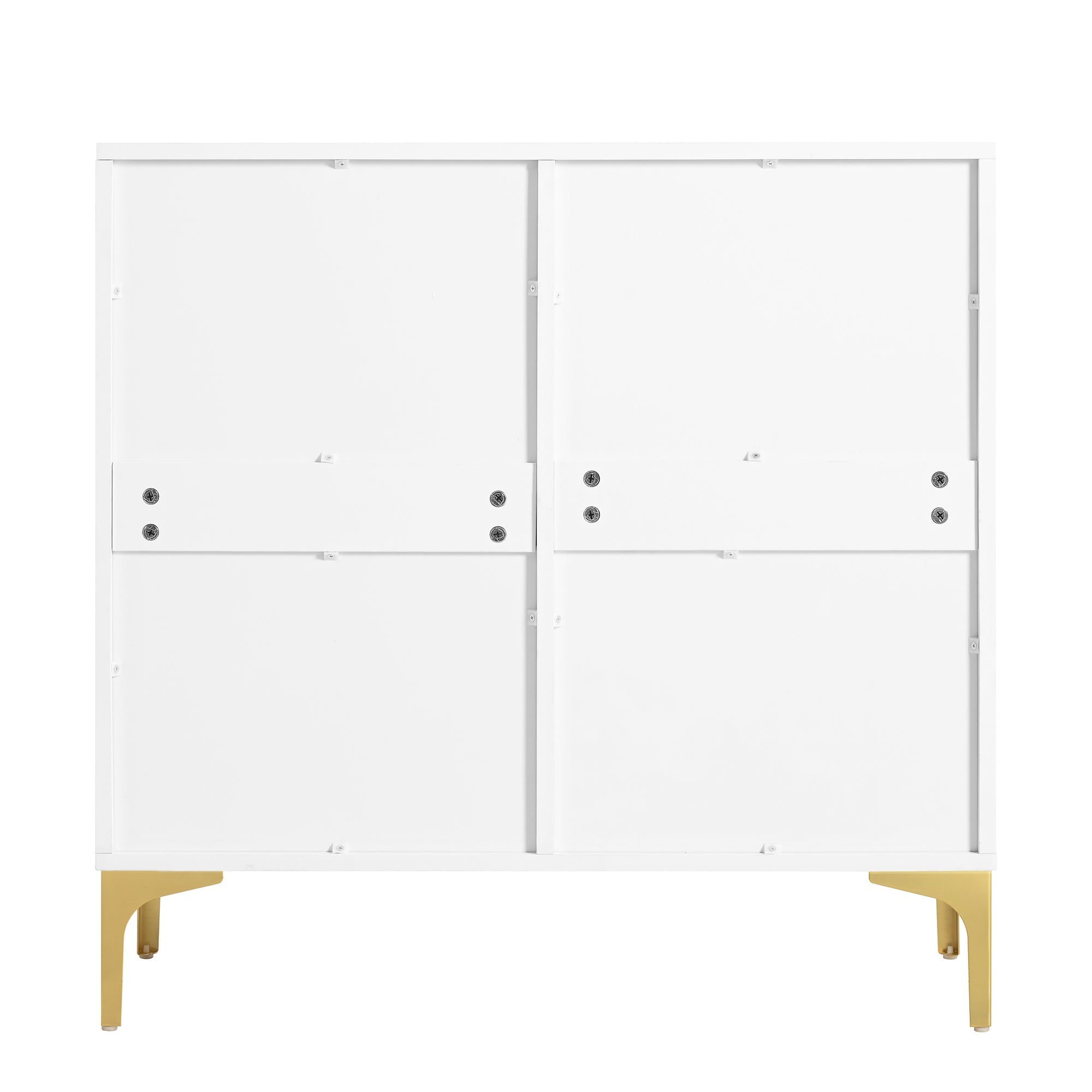 Modern sideboard with 2 doors and 2 drawers, metal