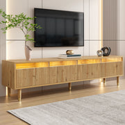 Modern TV Cabinet 178cm Minimalist Large Storage 4 Drawers, Wood Look MDF & Acrylic