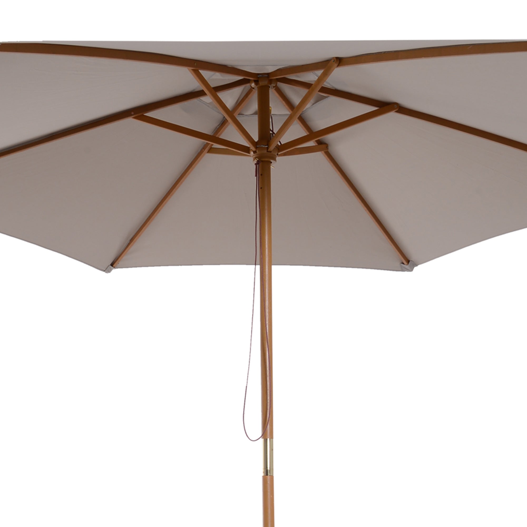 Parasol Garden Umbrella 3-Tier Sun Protection Bamboo Polyester, Grey