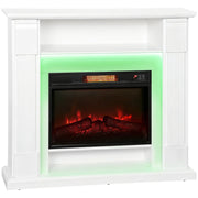 6142 BTU Fireplace and LED Mantel, 17-27°C Thermostat, White