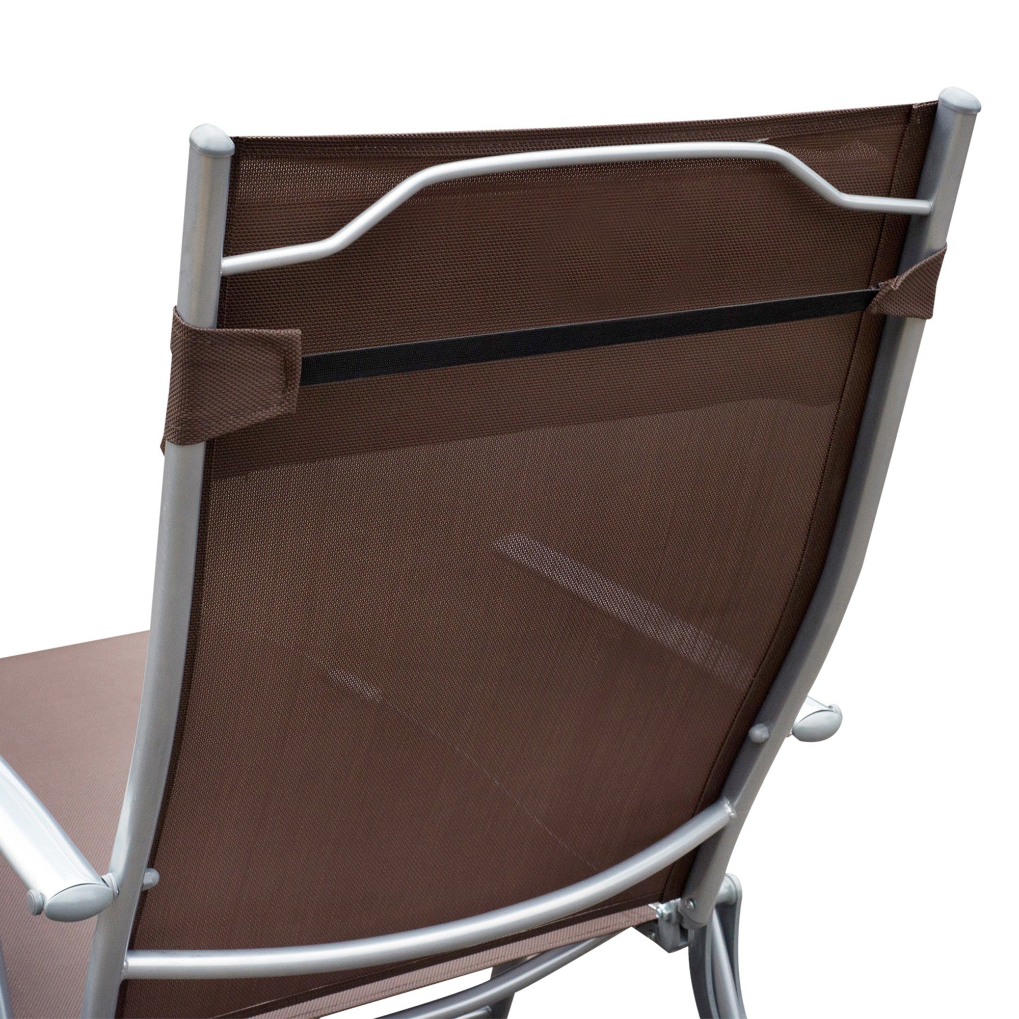 Sun Lounger Folding Relaxation Lounger with Cushion, Brown