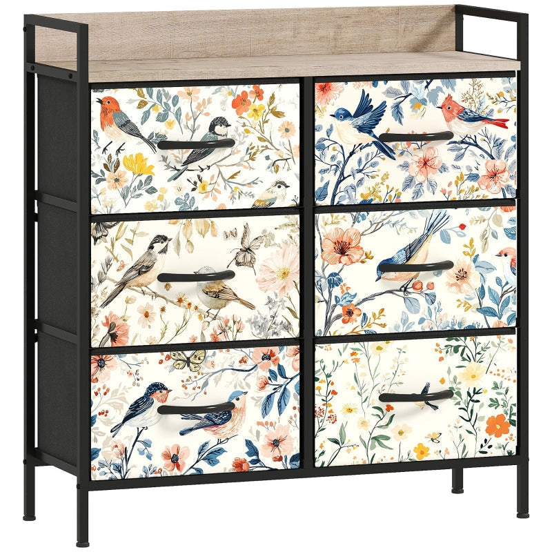 Chest of Drawers, 6-Drawer, White