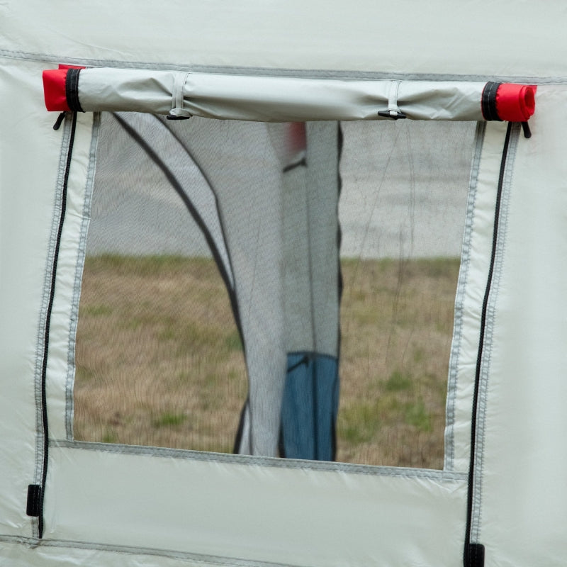 6-8 Person Tunnel Tent, Camping Tent with Bedroom & Living Room, 2000mm Water Column, Blue