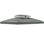Replacement Roof, Gazebo/Tent Cover 3x4m Polyester, Dark Grey