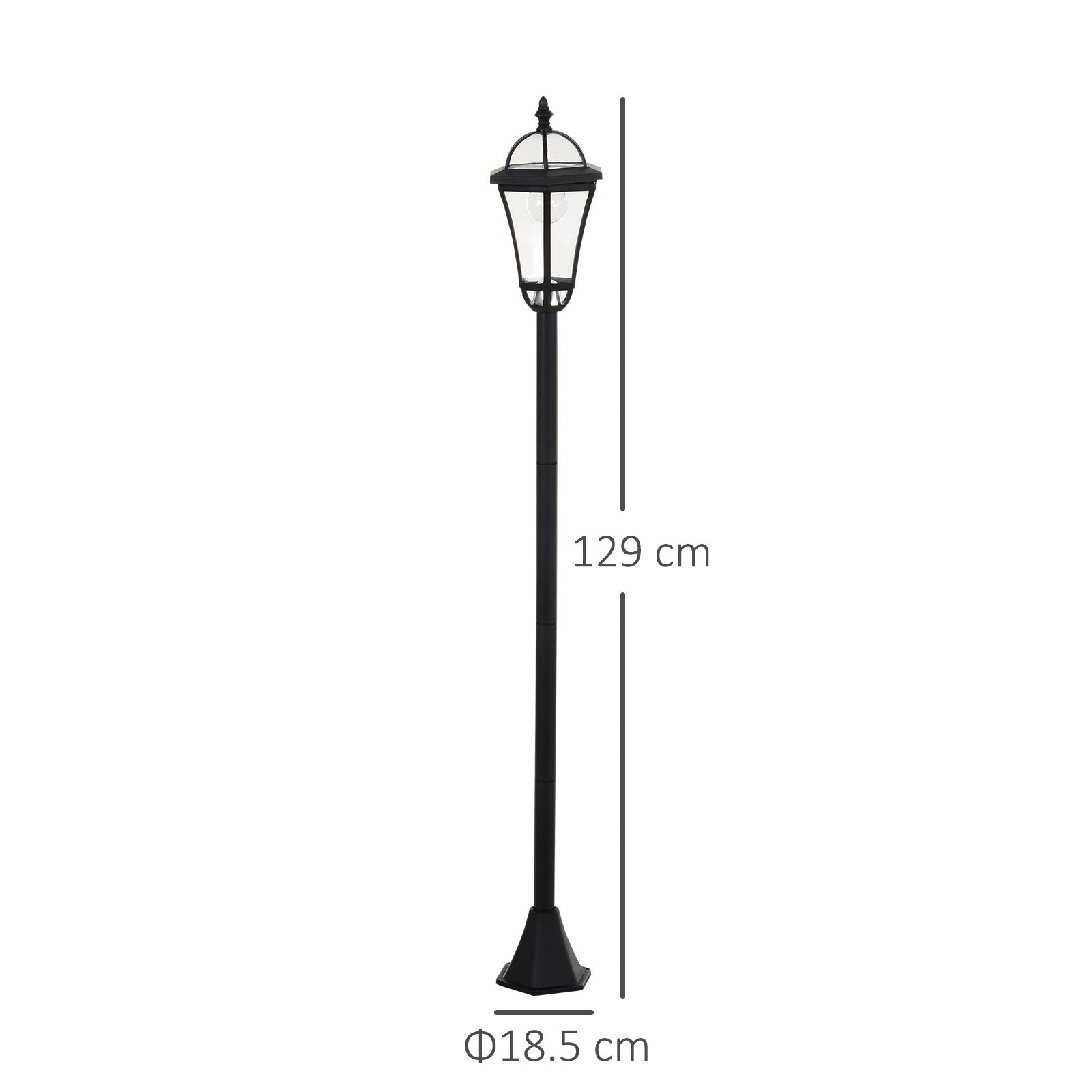Solar LED Street Lights 2-pack Waterproof Energy Saving Stainless Steel, Black