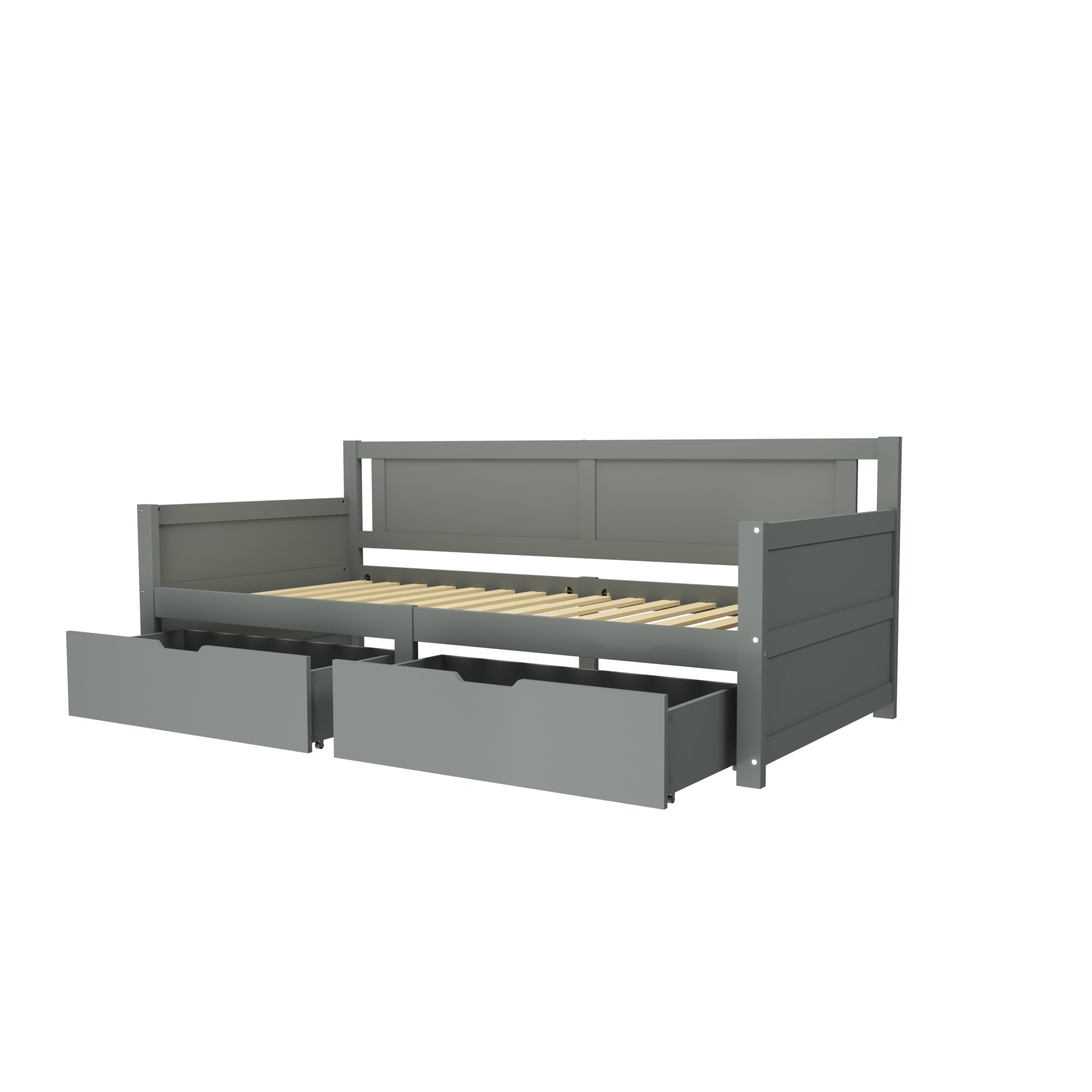 Upholstered Bed, 180x200cm LED & Hydraulic Storage, Faux Leather Light Grey