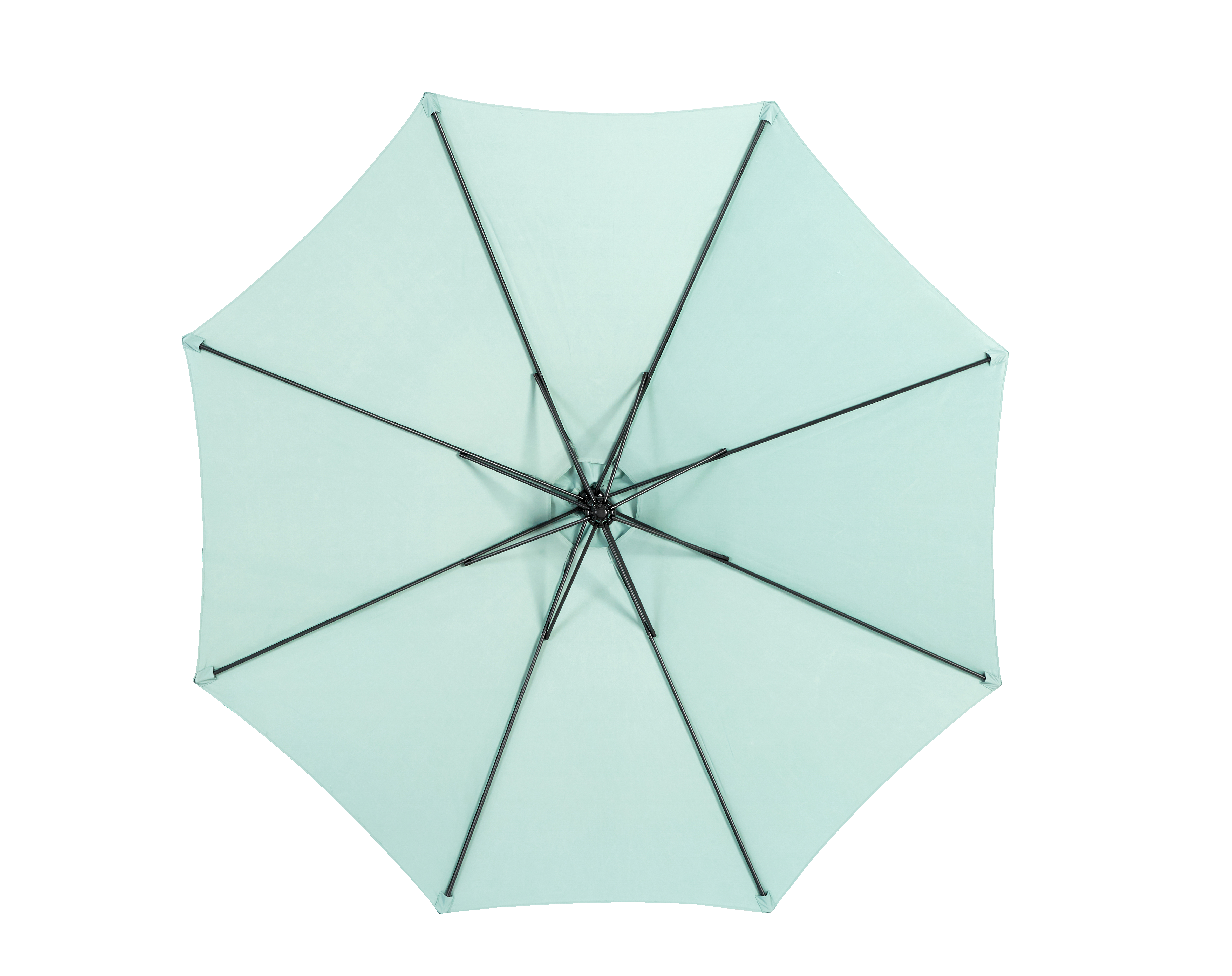 14.8 Ft Double Sided Outdoor Umbrella Rectangular Large with Crank, Light Green