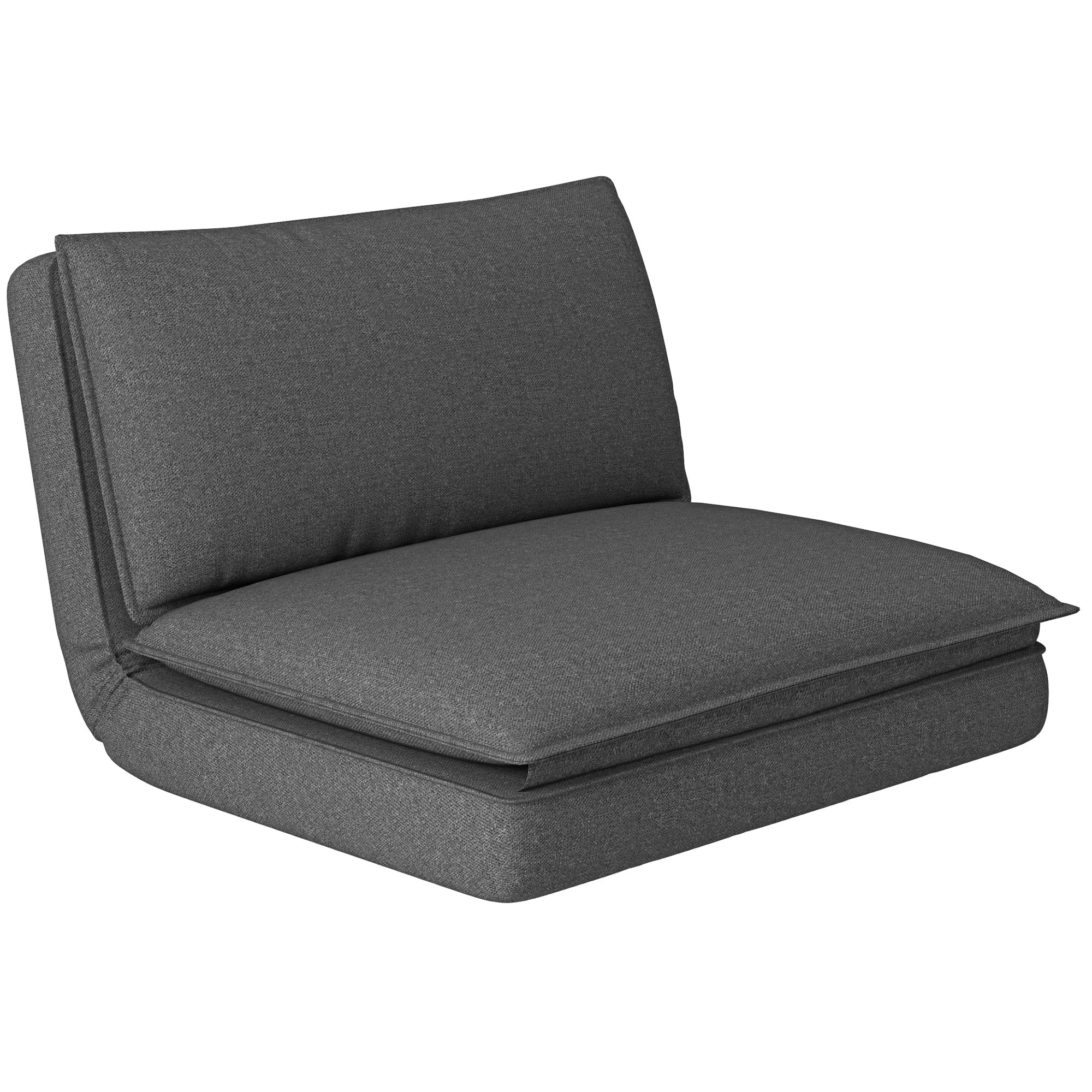4-in-1 Folding Sofa Bed with Storage Space, Dark Grey
