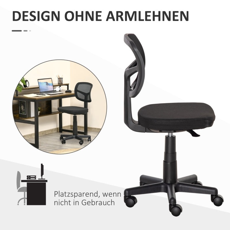 Vinsetto Office Chair Ergonomic Desk Swivel, Height-Adjustable, Black