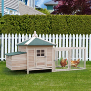 Bantam Chicken Coop with Run, Perches, Nesting Box, Pinewood