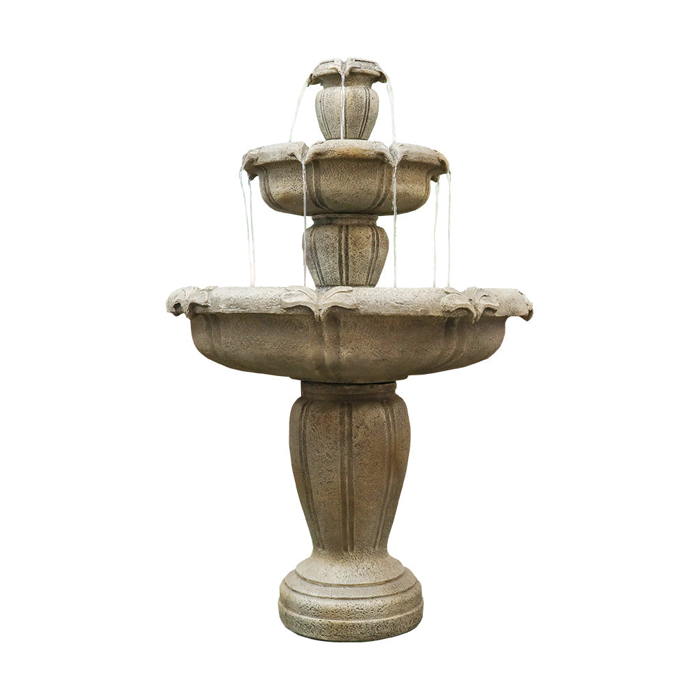 Fountain, Modern Outdoor 122cm High Electric Pump, Concrete