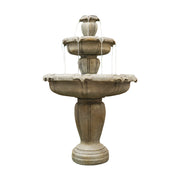 Fountain, Modern Outdoor 122cm High Electric Pump, Concrete